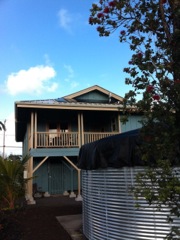 Back view with solar panels